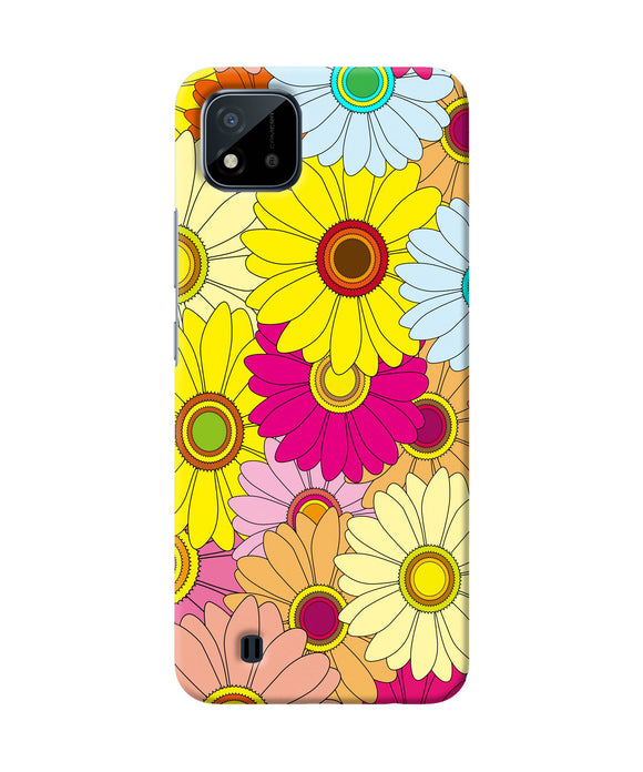 Abstract colorful flowers Realme C20 Back Cover