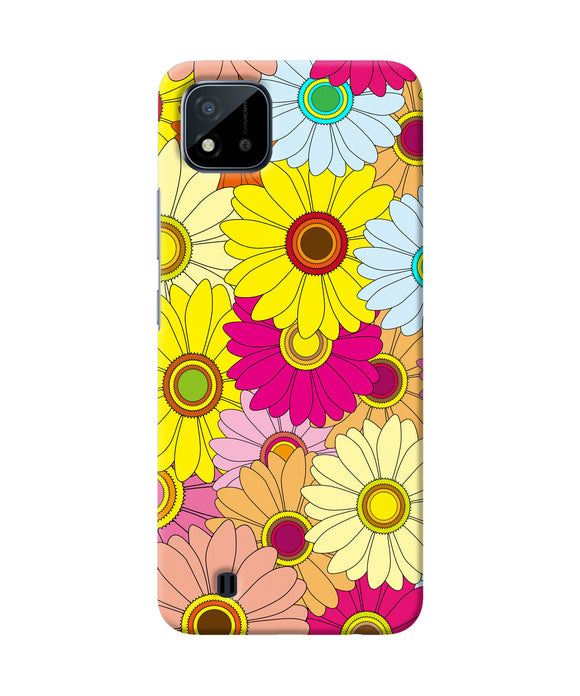 Abstract colorful flowers Realme C20 Back Cover