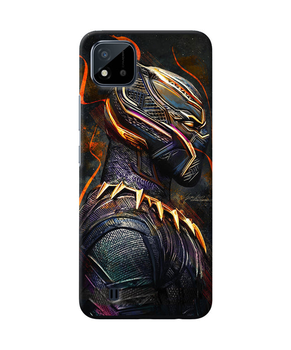 Black panther side face Realme C20 Back Cover
