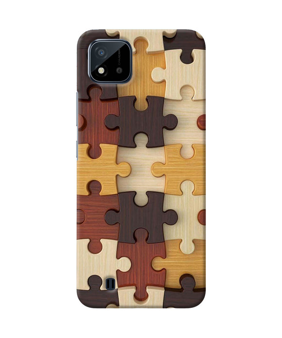 Wooden puzzle Realme C20 Back Cover