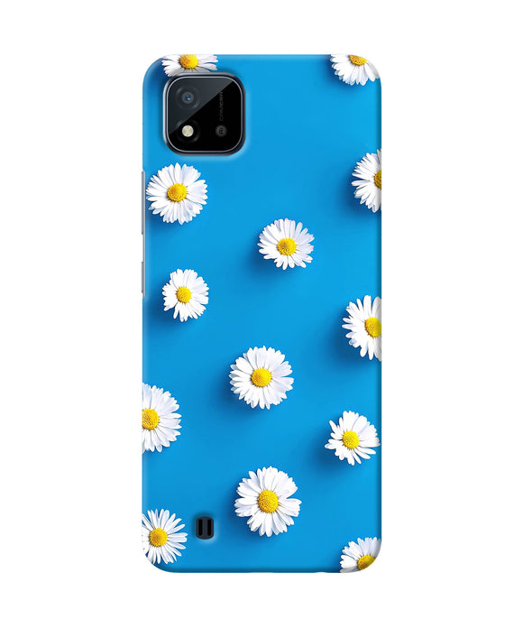 White flowers Realme C20 Back Cover