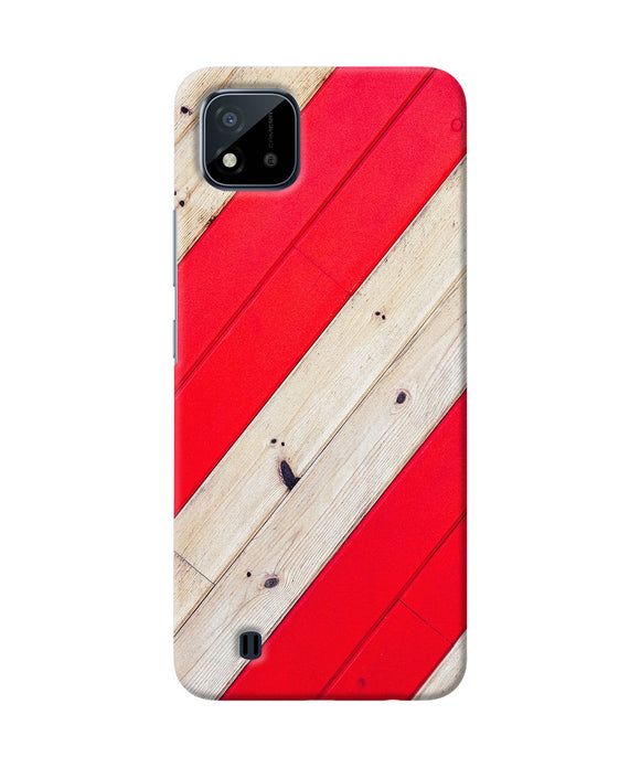 Abstract red brown wooden Realme C20 Back Cover