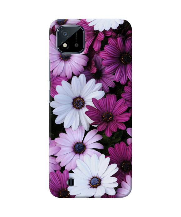 White violet flowers Realme C20 Back Cover
