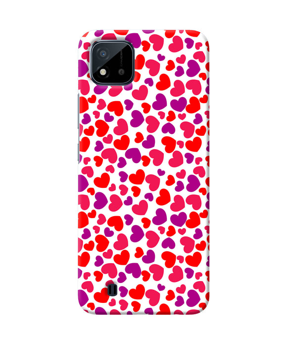Red heart canvas print Realme C20 Back Cover