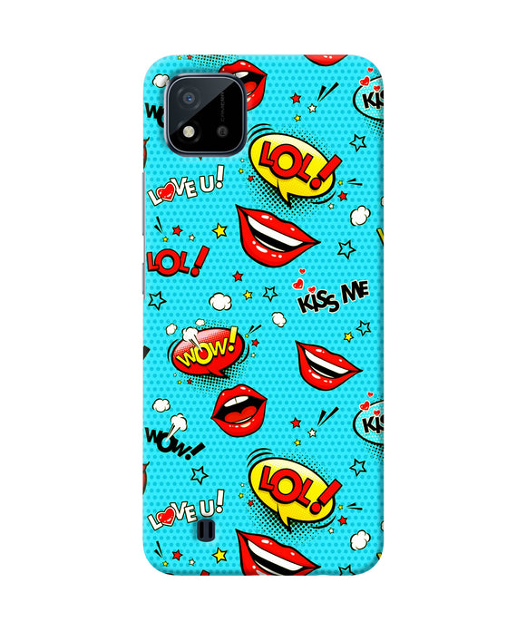 Lol lips print Realme C20 Back Cover