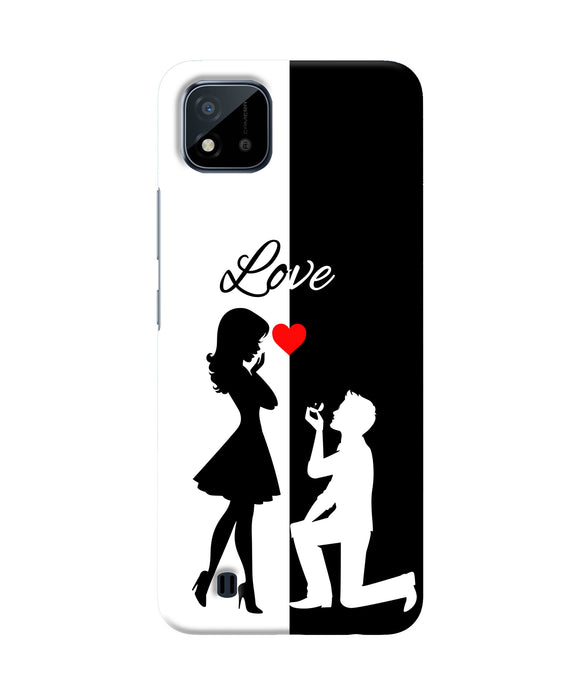 Love propose black and white Realme C20 Back Cover