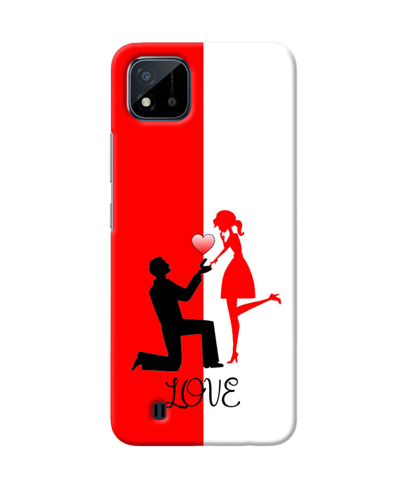 Love propose red and white Realme C20 Back Cover