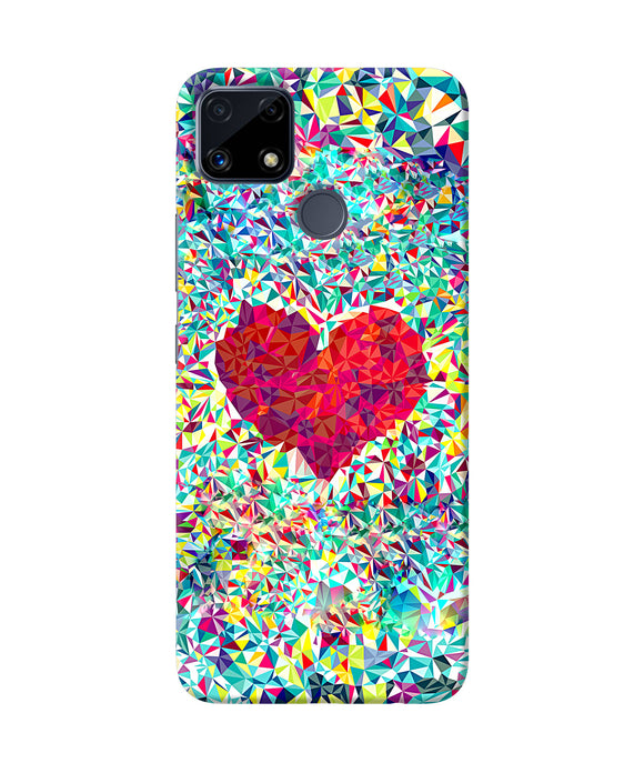 Red heart print Realme C25 Back Cover