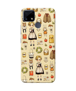 Canvas girl print Realme C25 Back Cover