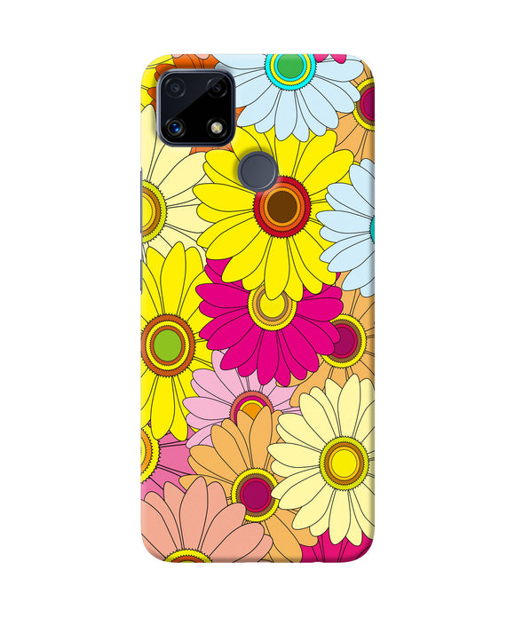 Abstract colorful flowers Realme C25 Back Cover