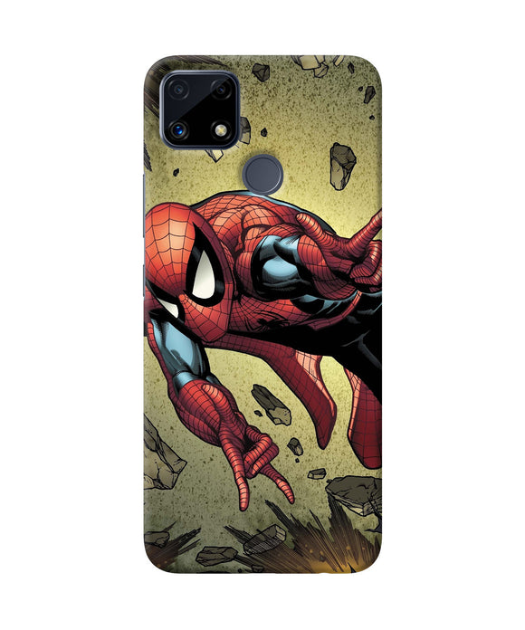 Spiderman on sky Realme C25 Back Cover