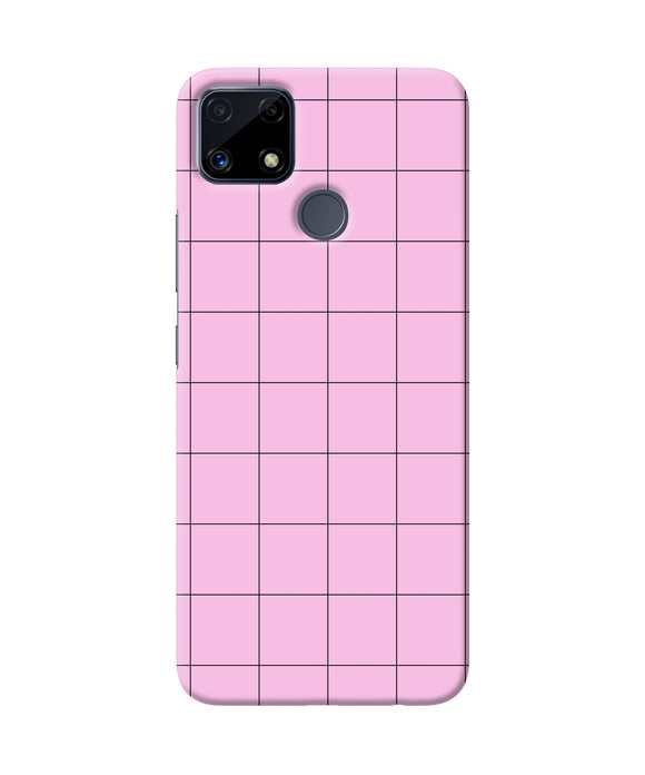 Pink square print Realme C25 Back Cover