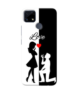 Love propose black and white Realme C25 Back Cover