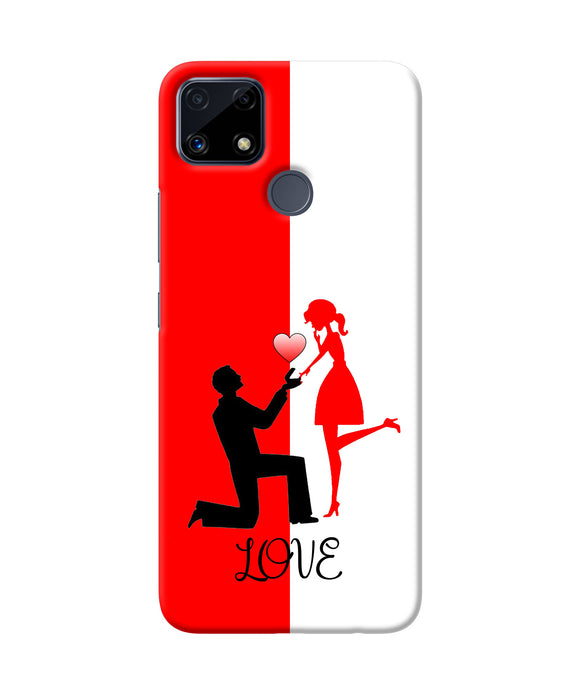 Love propose red and white Realme C25 Back Cover