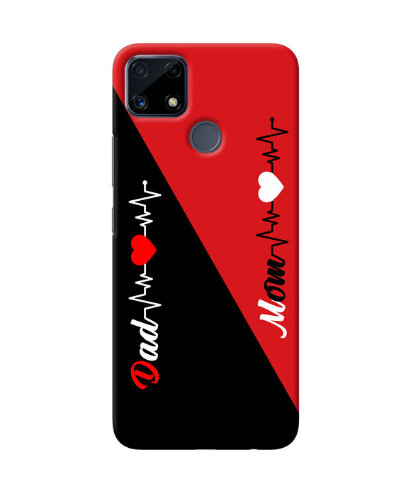 Mom dad heart line Realme C25 Back Cover