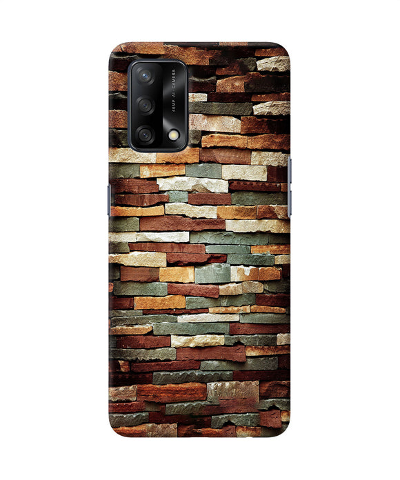 Bricks Pattern Oppo F19/F19s Back Cover