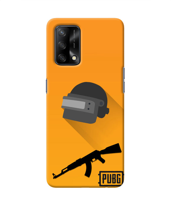 PUBG Helmet and Gun Oppo F19 Real 4D Back Cover