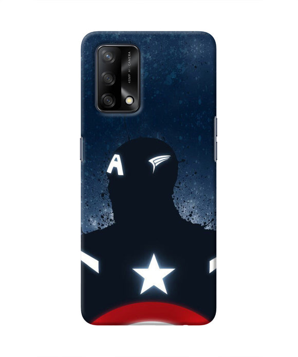 Captain america Shield Oppo F19 Real 4D Back Cover