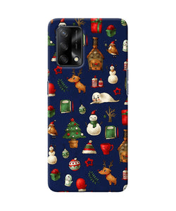 Canvas christmas print Oppo F19 Back Cover