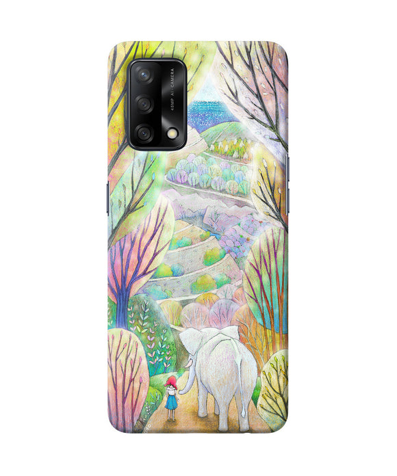 Natual elephant girl Oppo F19 Back Cover