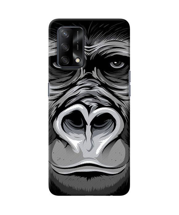 Black chimpanzee Oppo F19 Back Cover