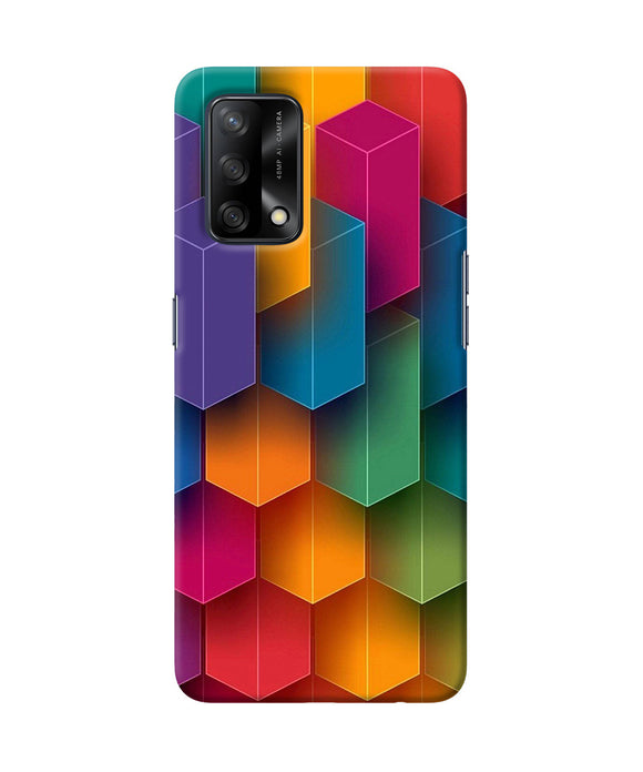 Abstract rectangle print Oppo F19 Back Cover