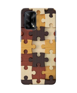 Wooden puzzle Oppo F19 Back Cover