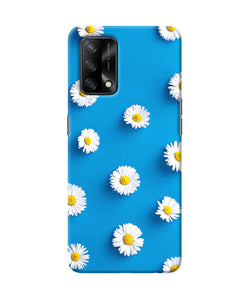 White flowers Oppo F19 Back Cover