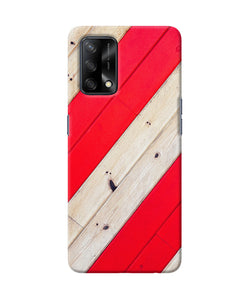 Abstract red brown wooden Oppo F19 Back Cover