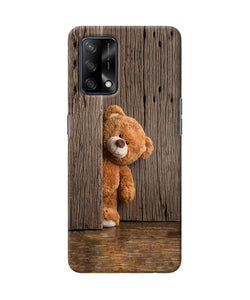 Teddy wooden Oppo F19 Back Cover