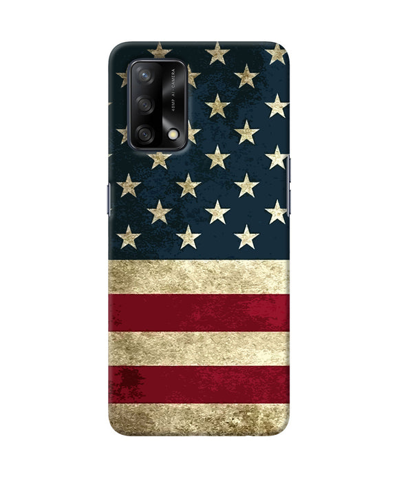 Vintage US flag Oppo F19 Back Cover