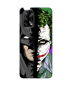 Batman vs joker half face Oppo F19 Back Cover