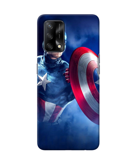 Captain america on sky Oppo F19 Back Cover