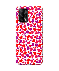 Red heart canvas print Oppo F19 Back Cover