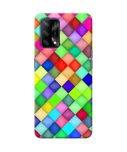 Abstract colorful squares Oppo F19 Back Cover