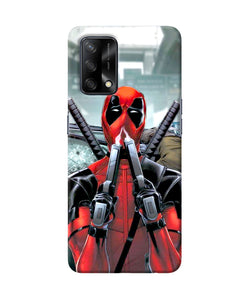 Deadpool with gun Oppo F19 Back Cover