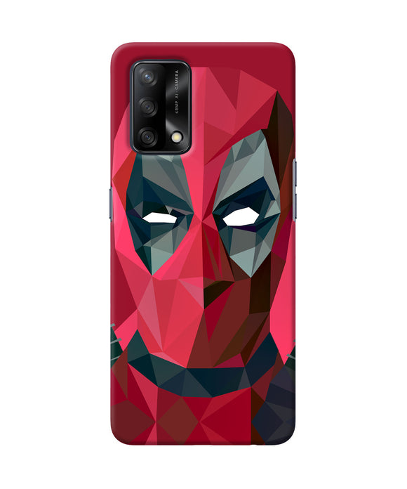 Abstract deadpool full mask Oppo F19 Back Cover