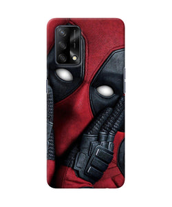 Thinking deadpool Oppo F19 Back Cover