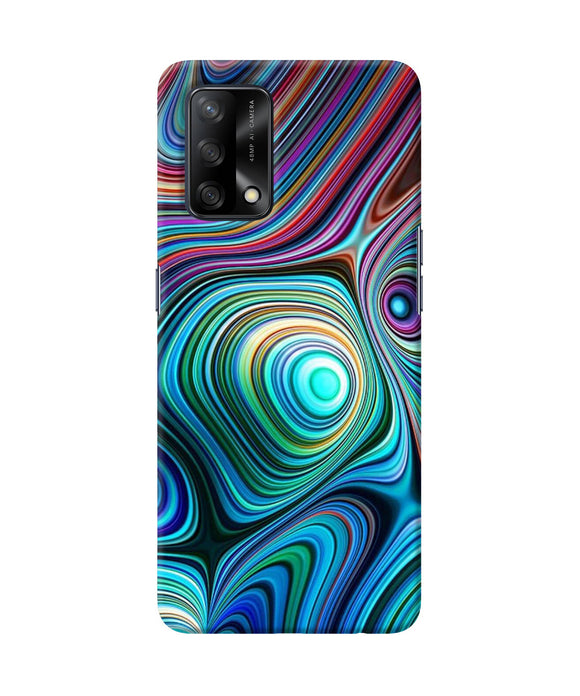 Abstract coloful waves Oppo F19 Back Cover