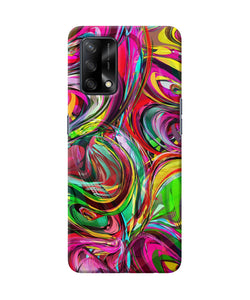 Abstract colorful ink Oppo F19 Back Cover