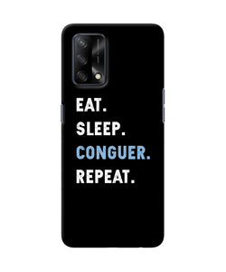 Eat sleep quote Oppo F19 Back Cover