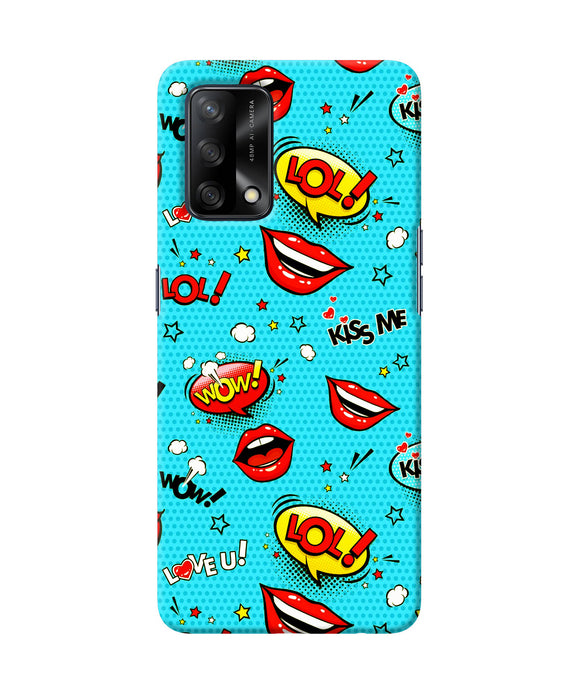 Lol lips print Oppo F19 Back Cover