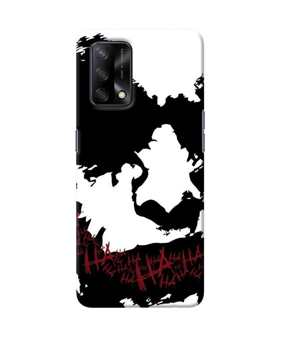 Black and white joker rugh sketch Oppo F19 Back Cover