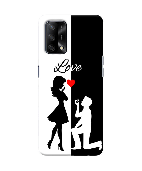 Love propose black and white Oppo F19 Back Cover