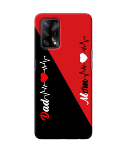 Mom dad heart line Oppo F19 Back Cover