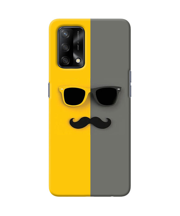 Mustache glass Oppo F19 Back Cover