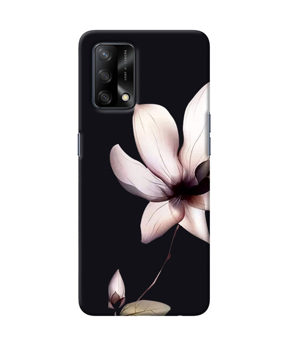 Flower white Oppo F19 Back Cover