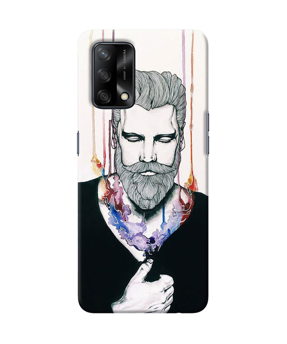 Beard man character Oppo F19 Back Cover