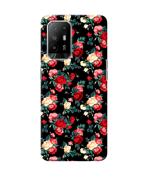 Rose Pattern Oppo F19 Pro+ Back Cover