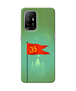 Om Flag Ram Mandir Oppo F19 Pro+ Back Cover